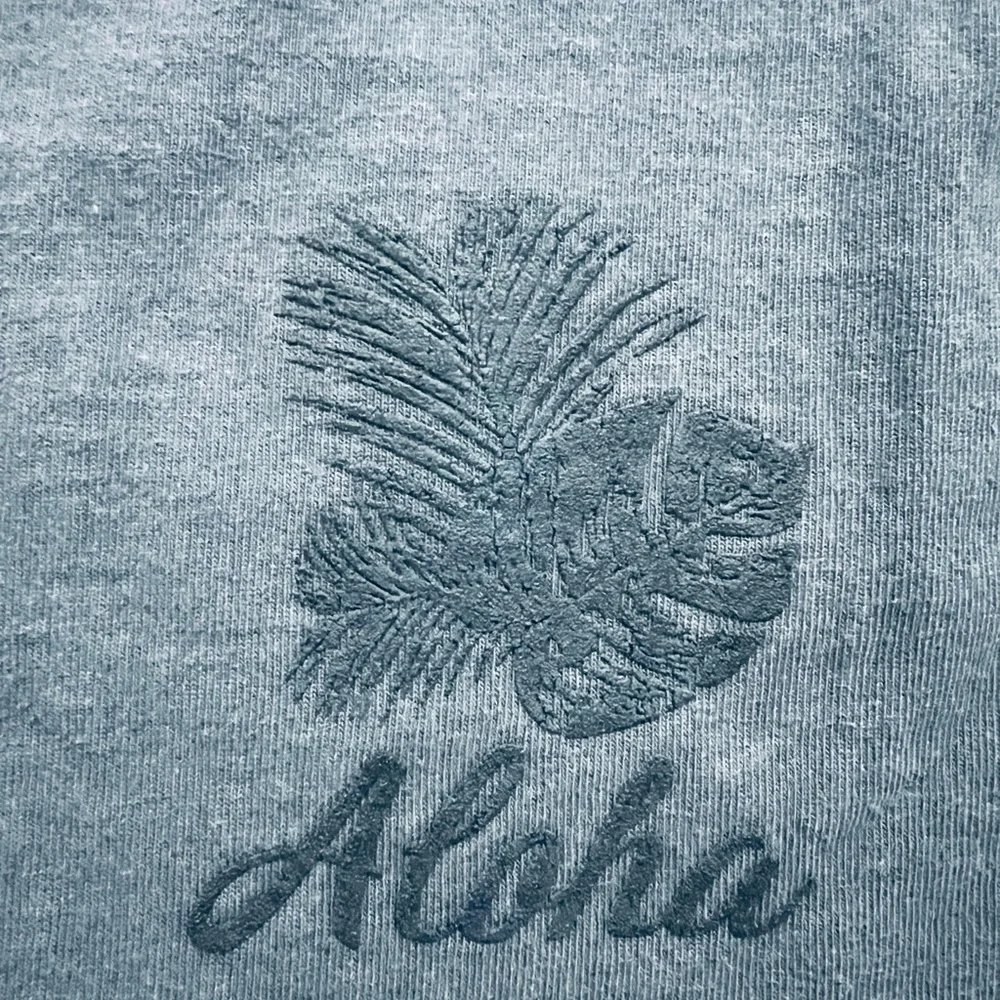 Spirit Jersey Aloha Navy Crew Neck Heavy Cotton Tshirt (lightweight sweats) sz M